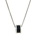 Bvlgari Zero 1 Black Ceramic Silver Necklace